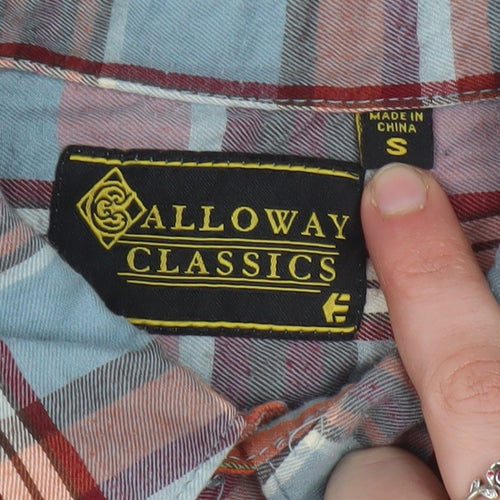 Galloway Classics Men's Multicoloured Check Long Sleeve Button-Up Shirt Size S