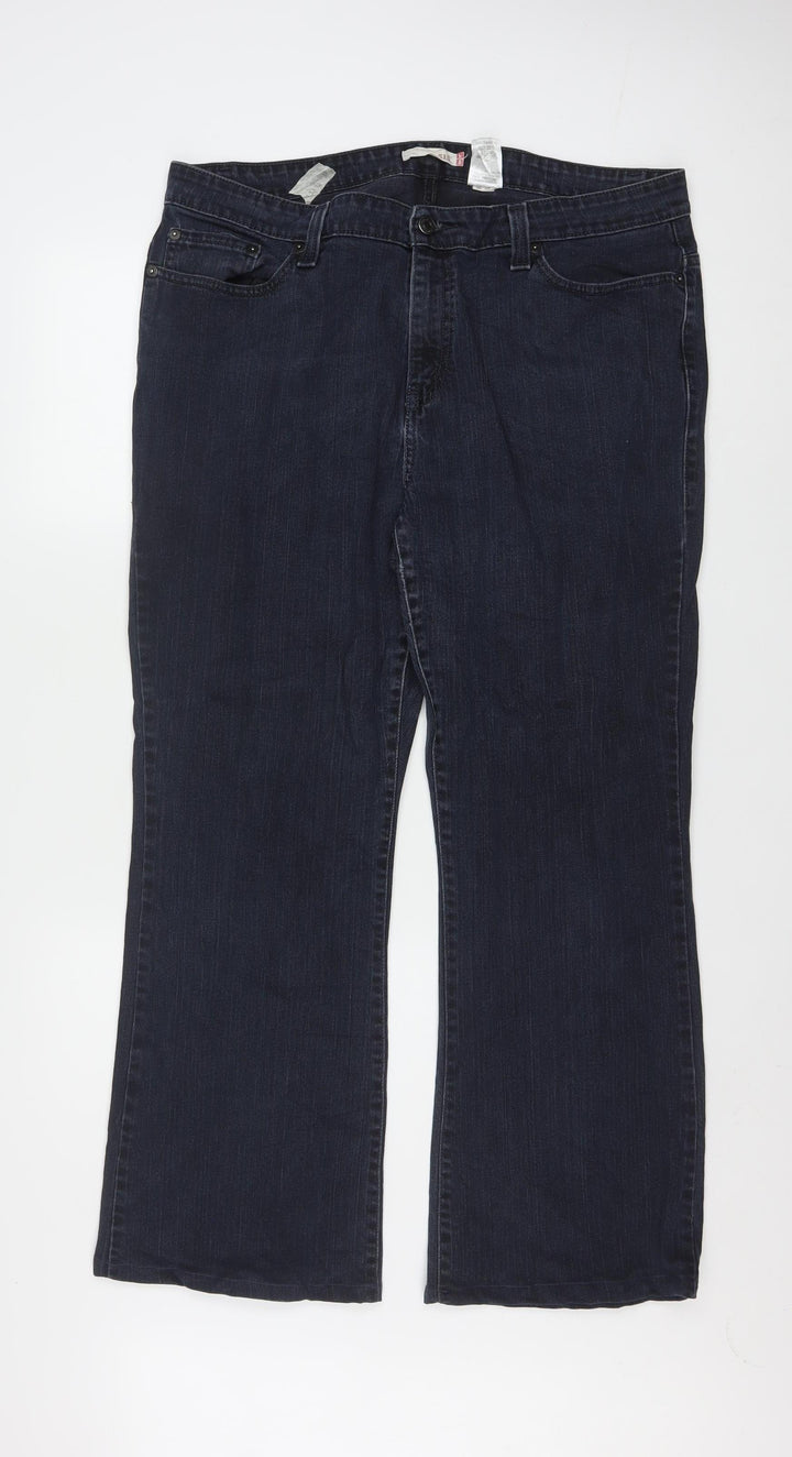 Levi's Women's Blue 516 Bootcut Jeans Size 20 Regular Fit Denim