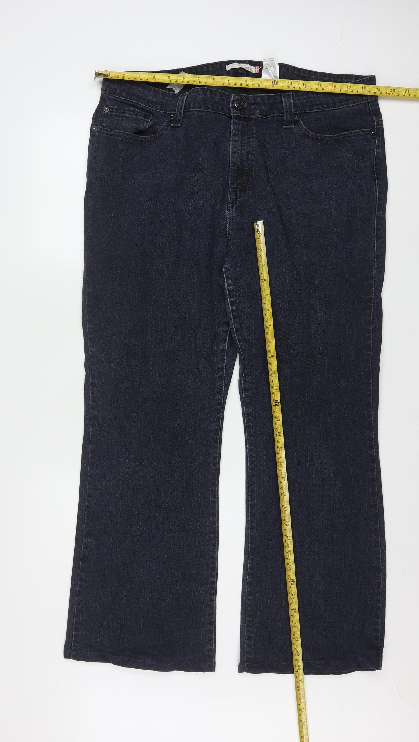 Levi's Women's Blue 516 Bootcut Jeans Size 20 Regular Fit Denim