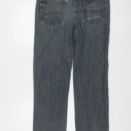 Lee Men's Blue Regular Fit Straight Denim Jeans 34W x 32L