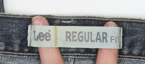 Lee Men's Blue Regular Fit Straight Denim Jeans 34W x 32L