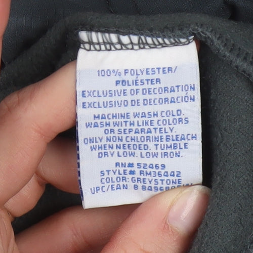 Starter Womens Grey M Fleece Full Zip Basic Active Jacket