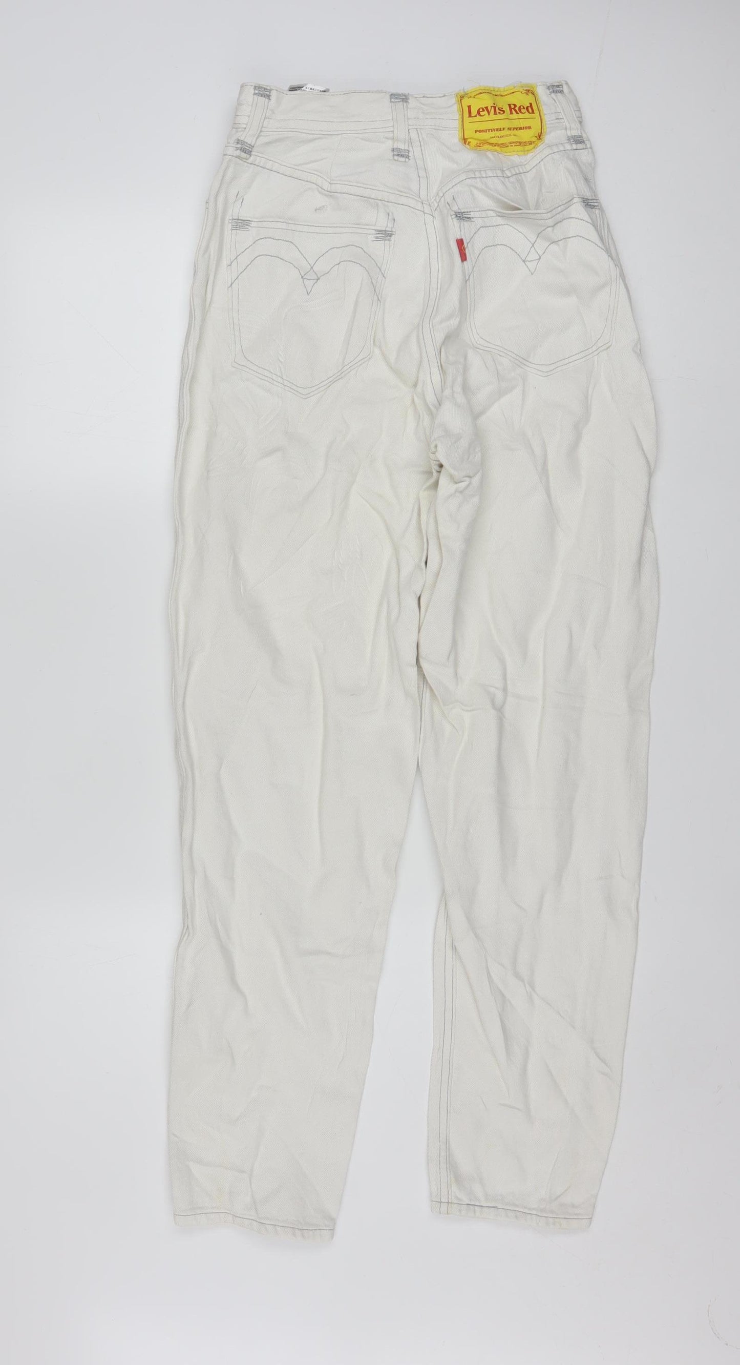 Levi's Red Women's Ivory High Loose Tapered Jeans Size 26