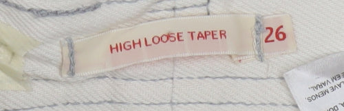 Levi's Red Women's Ivory High Loose Tapered Jeans Size 26
