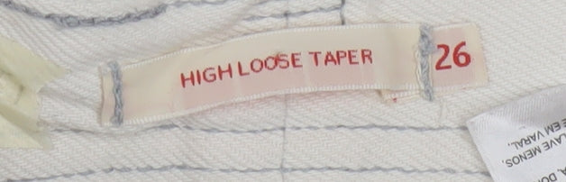 Levi's Red Women's Ivory High Loose Tapered Jeans Size 26