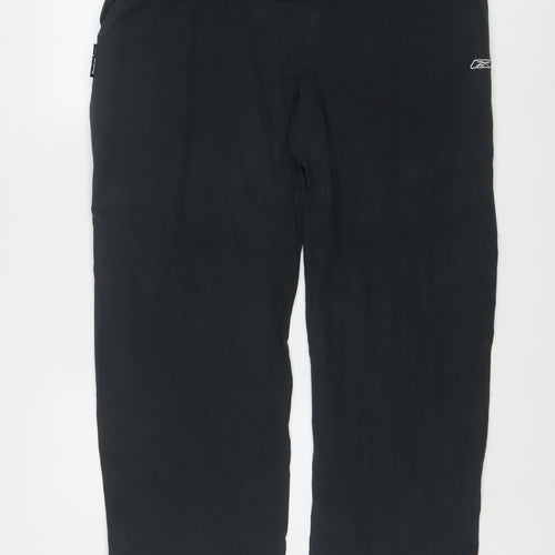 Reebok Mens Black XL Track Pants Lightweight Sports Trousers