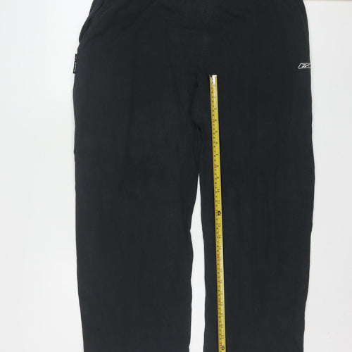 Reebok Mens Black XL Track Pants Lightweight Sports Trousers