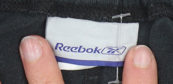 Reebok Mens Black XL Track Pants Lightweight Sports Trousers