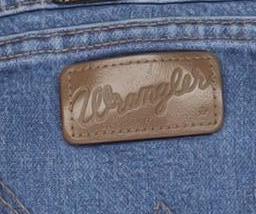 Wrangler Men Blue 36x32 Straight Leg Denim Jeans Regular Fit