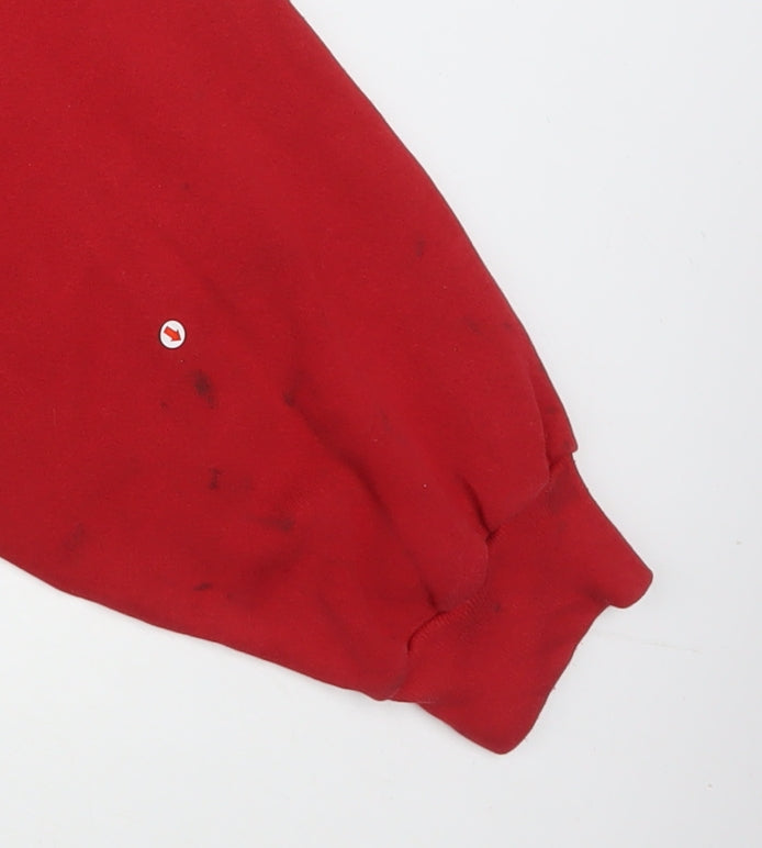 Tultex Mens Red 2XL Wisconsin Pullover Sweatshirt Vintage USA