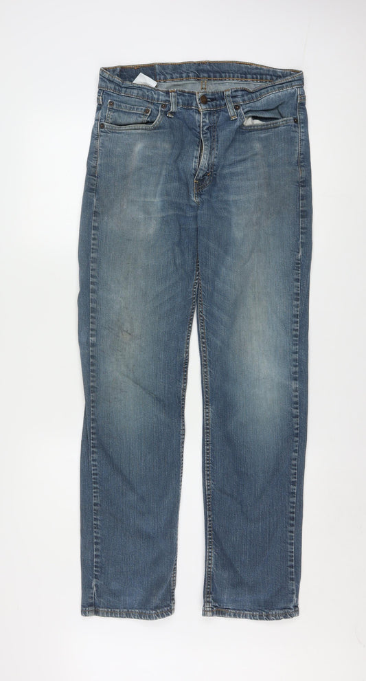 Levi's 514 Men's Blue Straight Denim Jeans W38 L32 Classic Fit