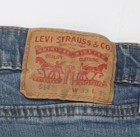 Levi's 514 Men's Blue Straight Denim Jeans W38 L32 Classic Fit