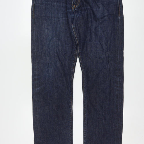 Levi's Men's Blue Skinny Jeans 35W x 34L Dark Denim