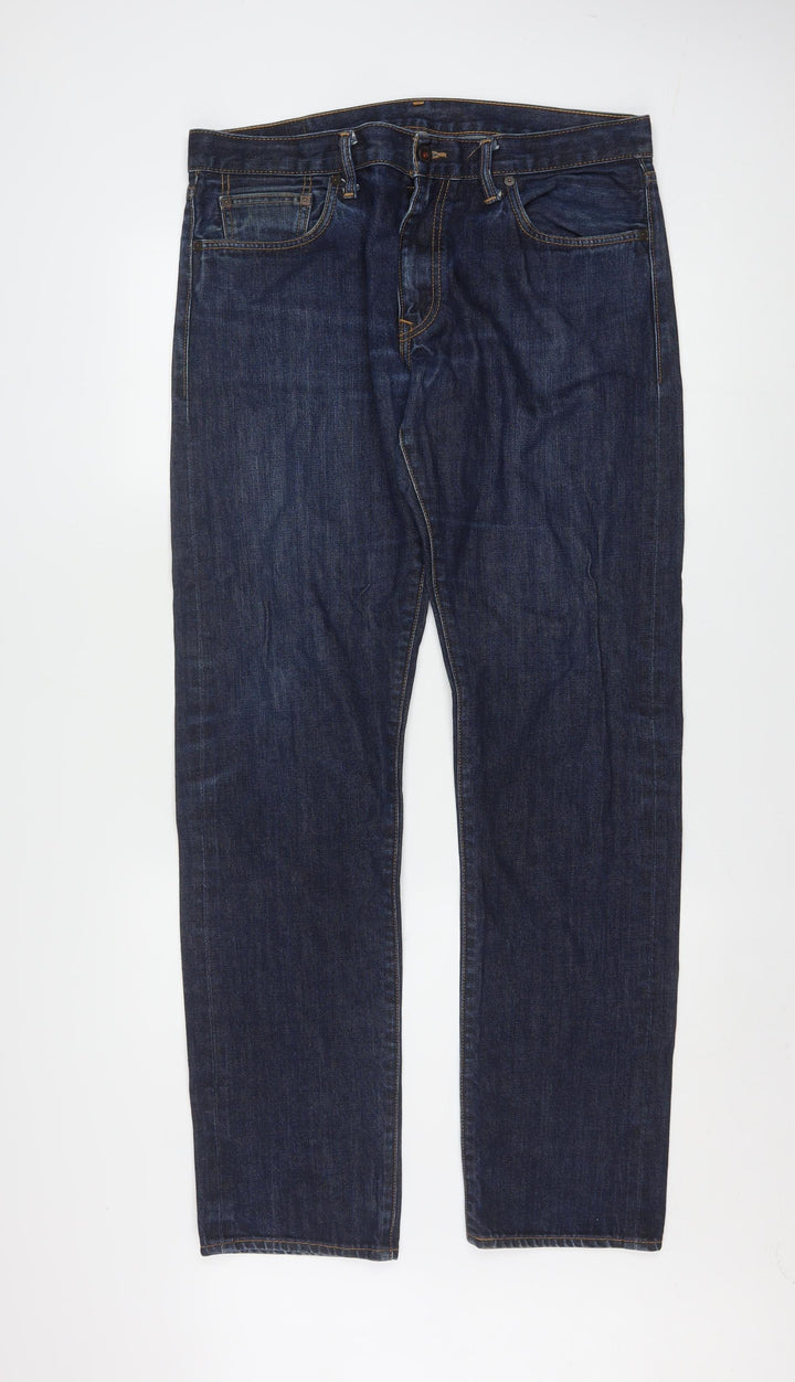 Levi's Men's Blue Skinny Jeans 35W x 34L Dark Denim