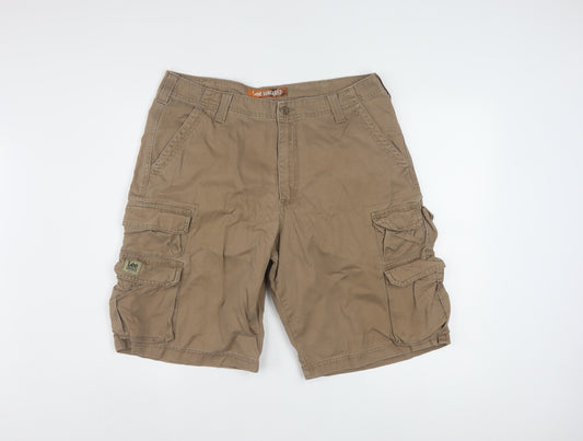 Lee Dungarees Men's Beige 34 Cargo Shorts Cotton Casual Workwear