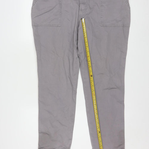 Lee Women’s Grey Chino Cotton Stretch Trousers Size 18 Medium