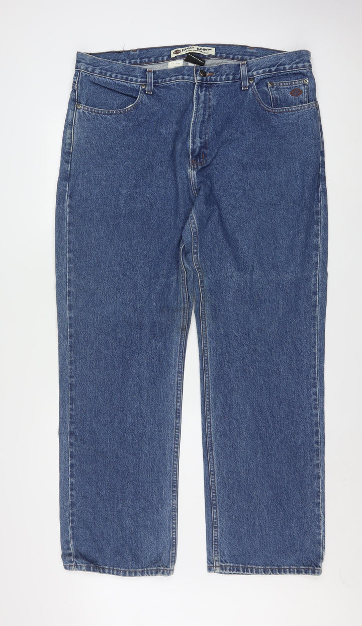 Harley-Davidson Men’s Blue Straight Fit Denim Jeans 40x32