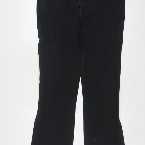 Lee Women’s Black Comfort Waist Regular Fit Cotton Trousers Size 14