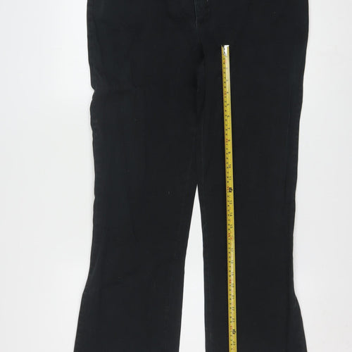Lee Women’s Black Comfort Waist Regular Fit Cotton Trousers Size 14