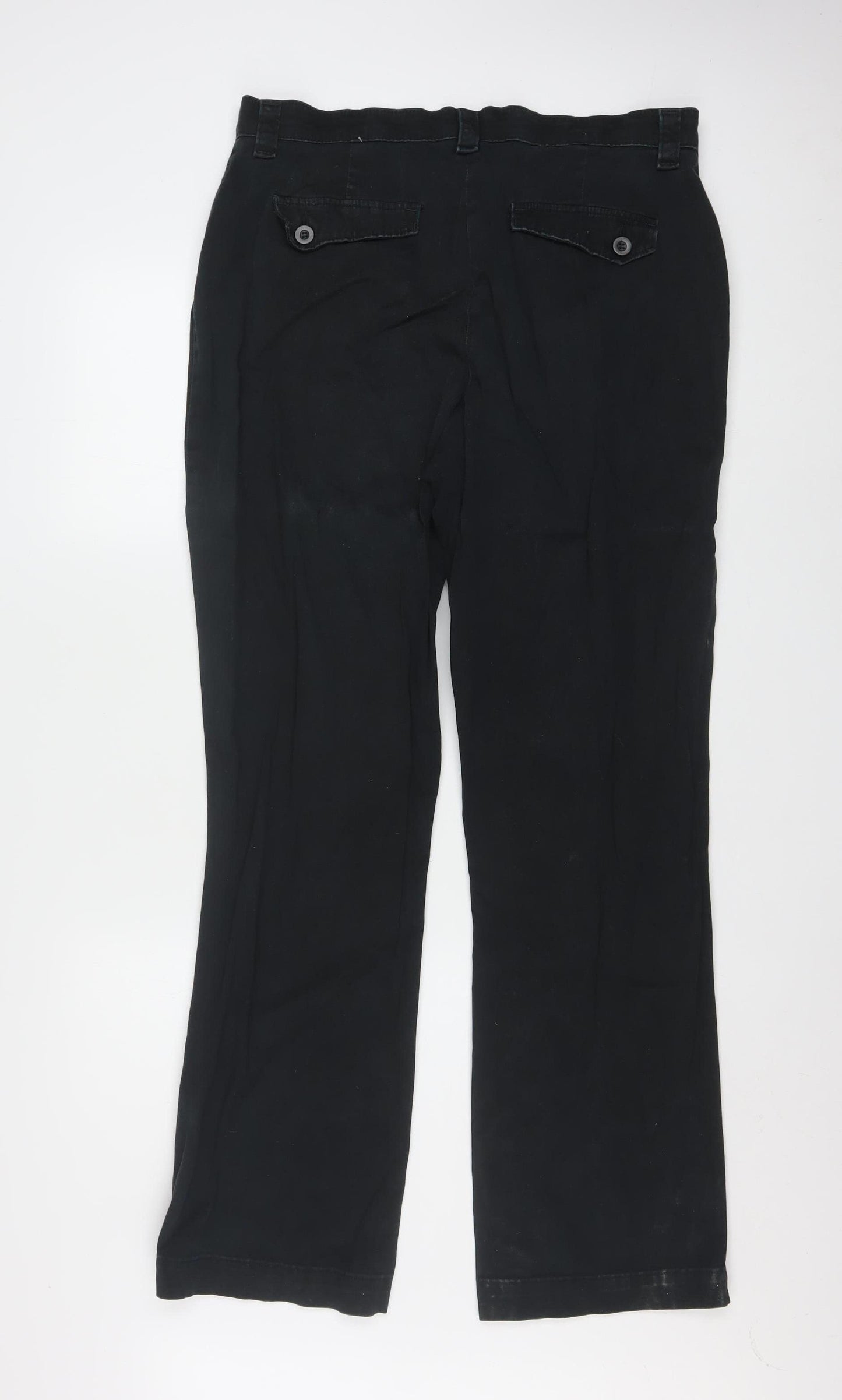 Lee Women’s Black Comfort Waist Regular Fit Cotton Trousers Size 14