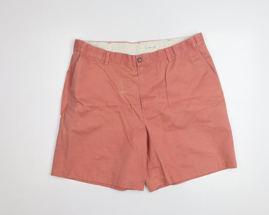 L.L. Bean Men's Pink Chino Shorts Size 38 Regular Fit Cotton