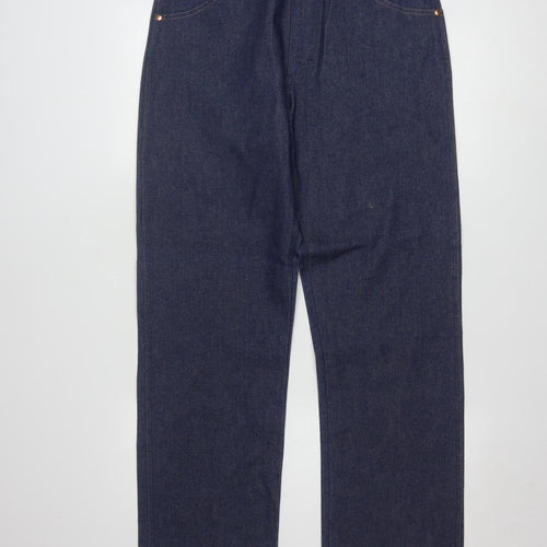 Wrangler Men's Blue 32x30 Straight Regular Fit Denim Jeans