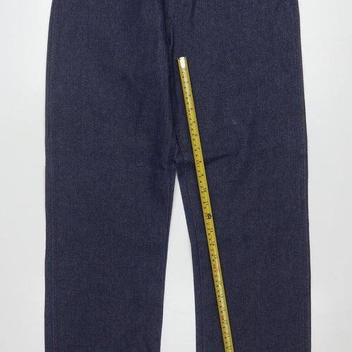 Wrangler Men's Blue 32x30 Straight Regular Fit Denim Jeans