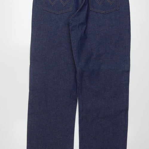 Wrangler Men's Blue 32x30 Straight Regular Fit Denim Jeans