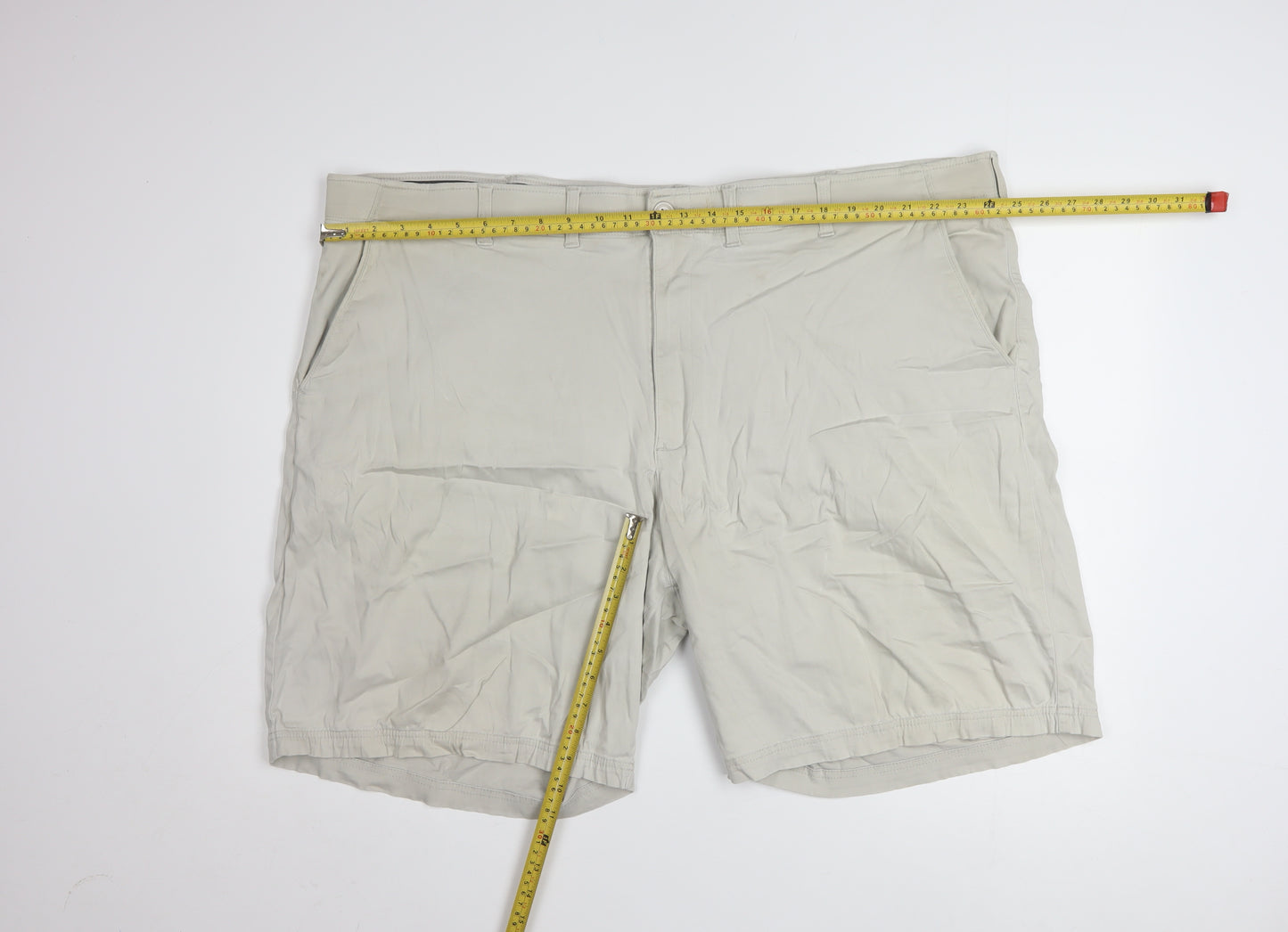 Lee Men's Beige Chino Shorts 36 Regular Fit Stretch Casual Summer