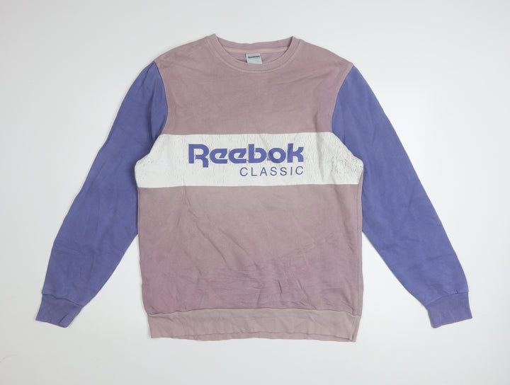 Reebok Classic Women's Purple Colourblock Cotton Sweatshirt Size S