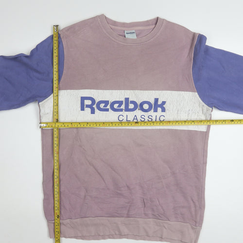 Reebok Classic Women's Purple Colourblock Cotton Sweatshirt Size S