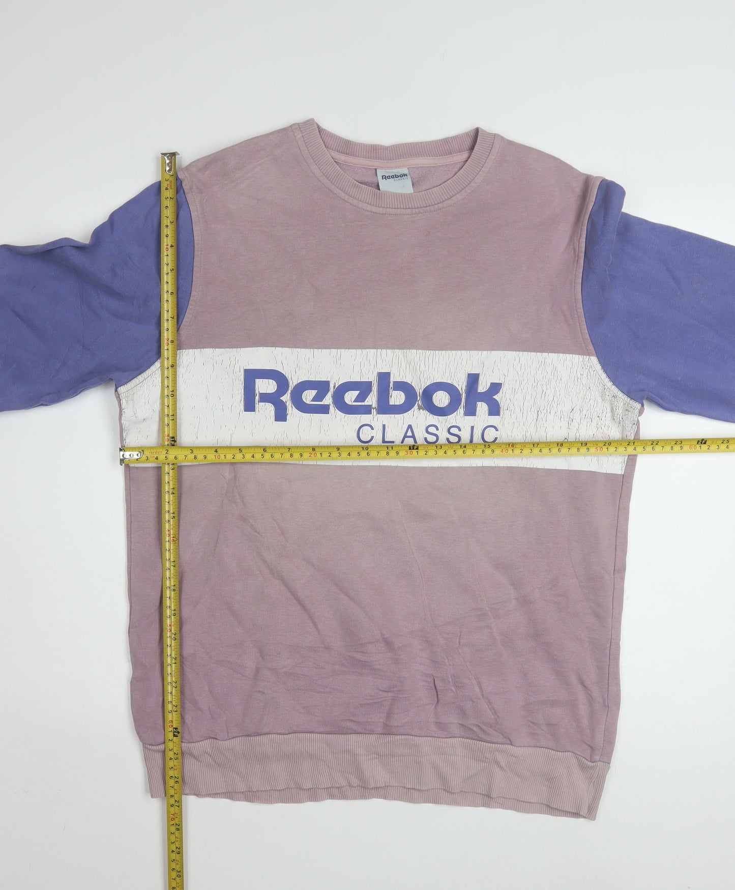 Reebok Classic Women's Purple Colourblock Cotton Sweatshirt Size S
