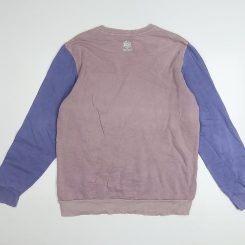 Reebok Classic Women's Purple Colourblock Cotton Sweatshirt Size S