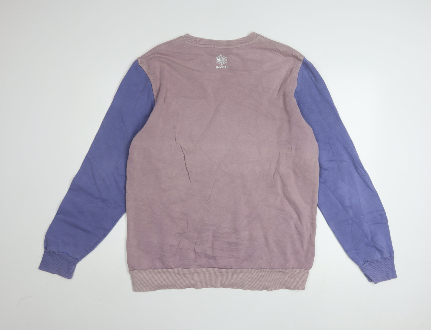Reebok Classic Women's Purple Colourblock Cotton Sweatshirt Size S