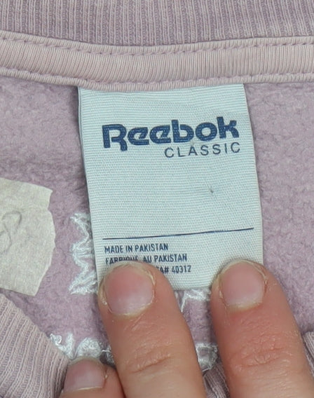 Reebok Classic Women's Purple Colourblock Cotton Sweatshirt Size S