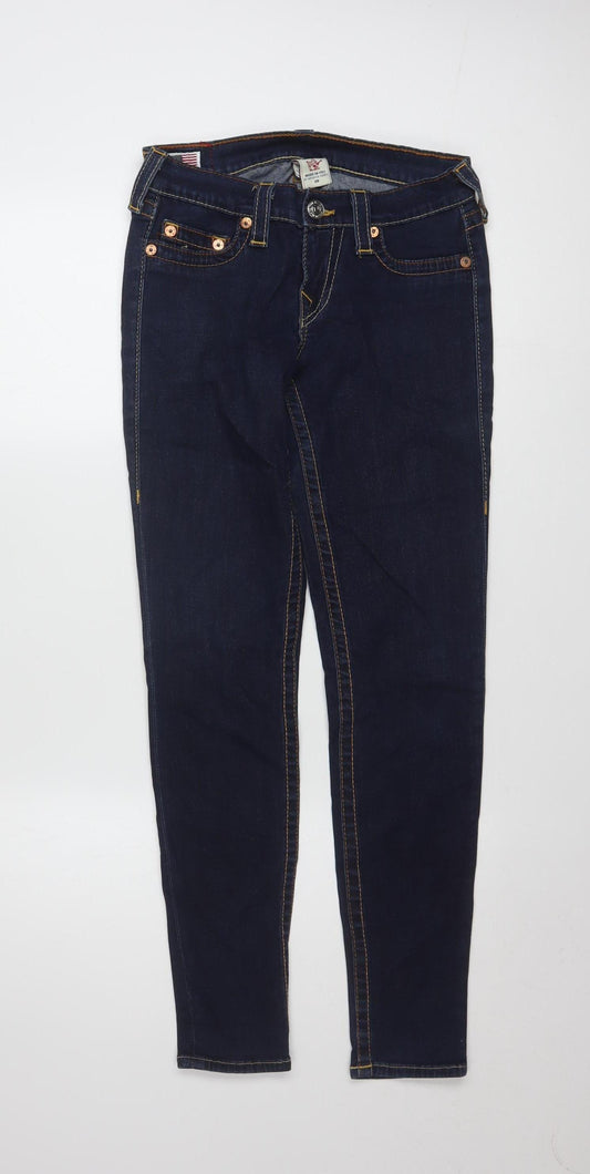 True Religion Women's Blue Skinny Jeans Size 10 Slim Fit