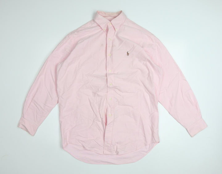 Ralph Lauren Men's Pink Cotton Oxford Button-Up Shirt 15.5 Classic Fit