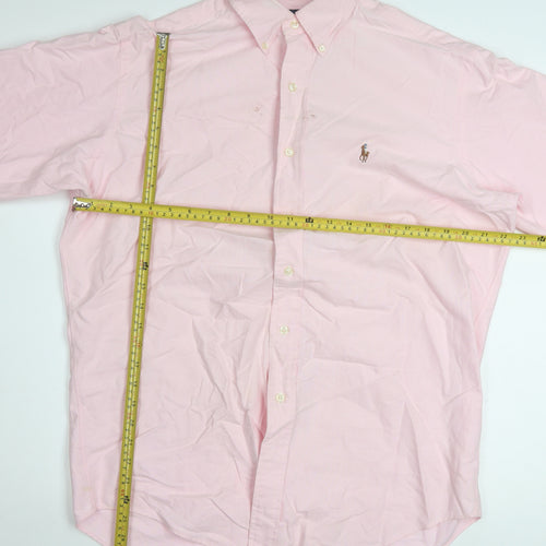Ralph Lauren Men's Pink Cotton Oxford Button-Up Shirt 15.5 Classic Fit