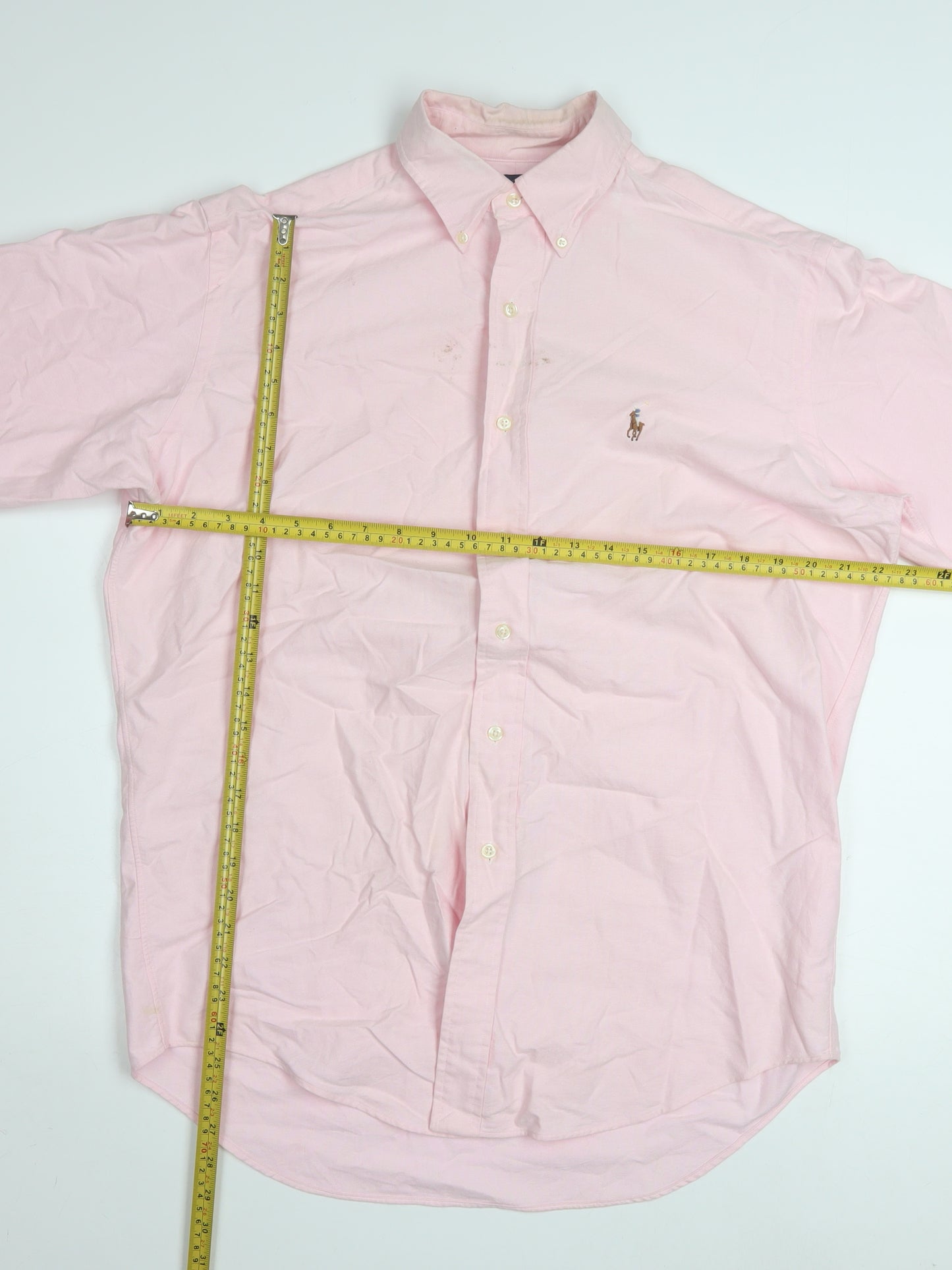 Ralph Lauren Men's Pink Cotton Oxford Button-Up Shirt 15.5 Classic Fit