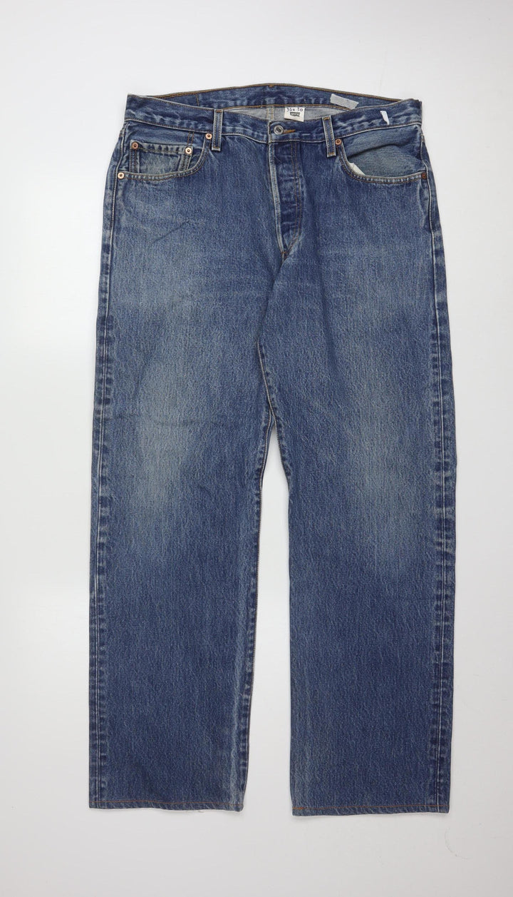 Levi's Men's Blue 36x30 Straight Fit Denim Jeans