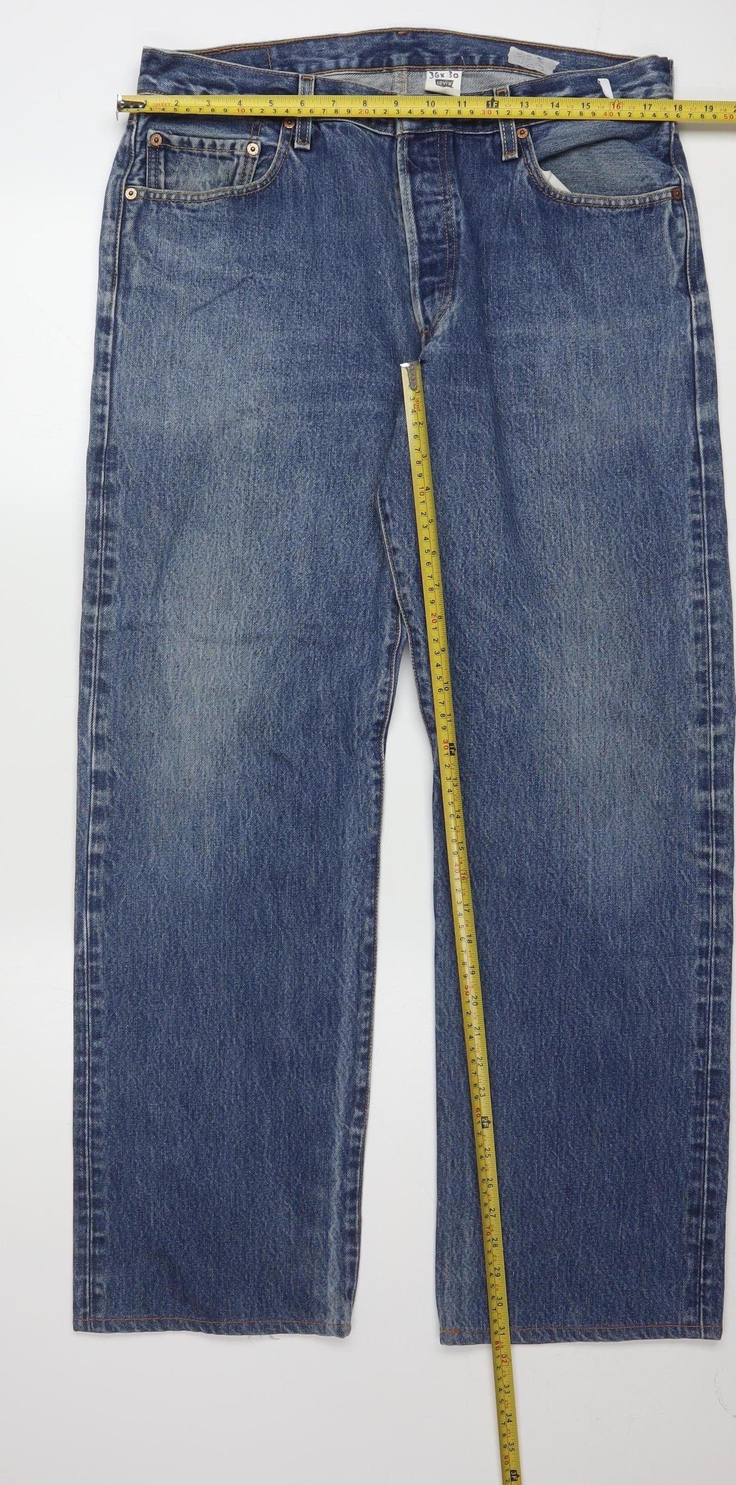 Levi's Men's Blue 36x30 Straight Fit Denim Jeans