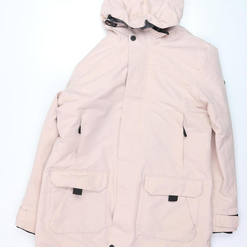 TOG24 Womens Beige Hooded Waterproof Parka Coat Size 16