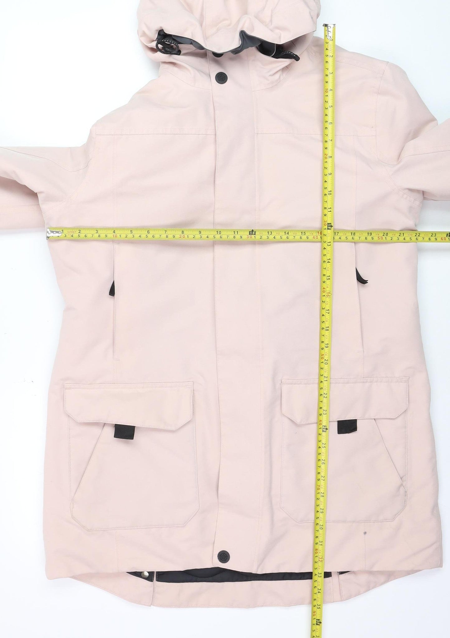 TOG24 Womens Beige Hooded Waterproof Parka Coat Size 16