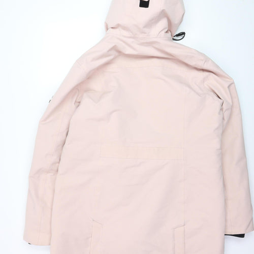 TOG24 Womens Beige Hooded Waterproof Parka Coat Size 16