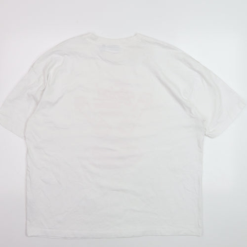 ASOS DESIGN Women White Size 10 Funny Graphic Cotton T-Shirt