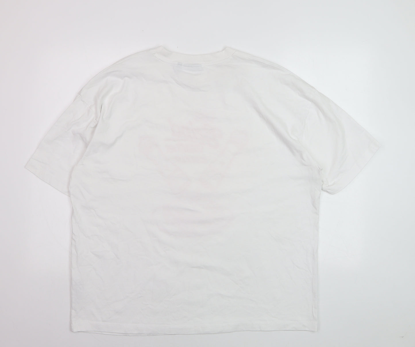 ASOS DESIGN Women White Size 10 Funny Graphic Cotton T-Shirt