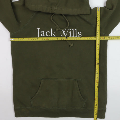Jack Wills Unisex Adults Green Pullover Hoodie Size UK 12 Classic Fit
