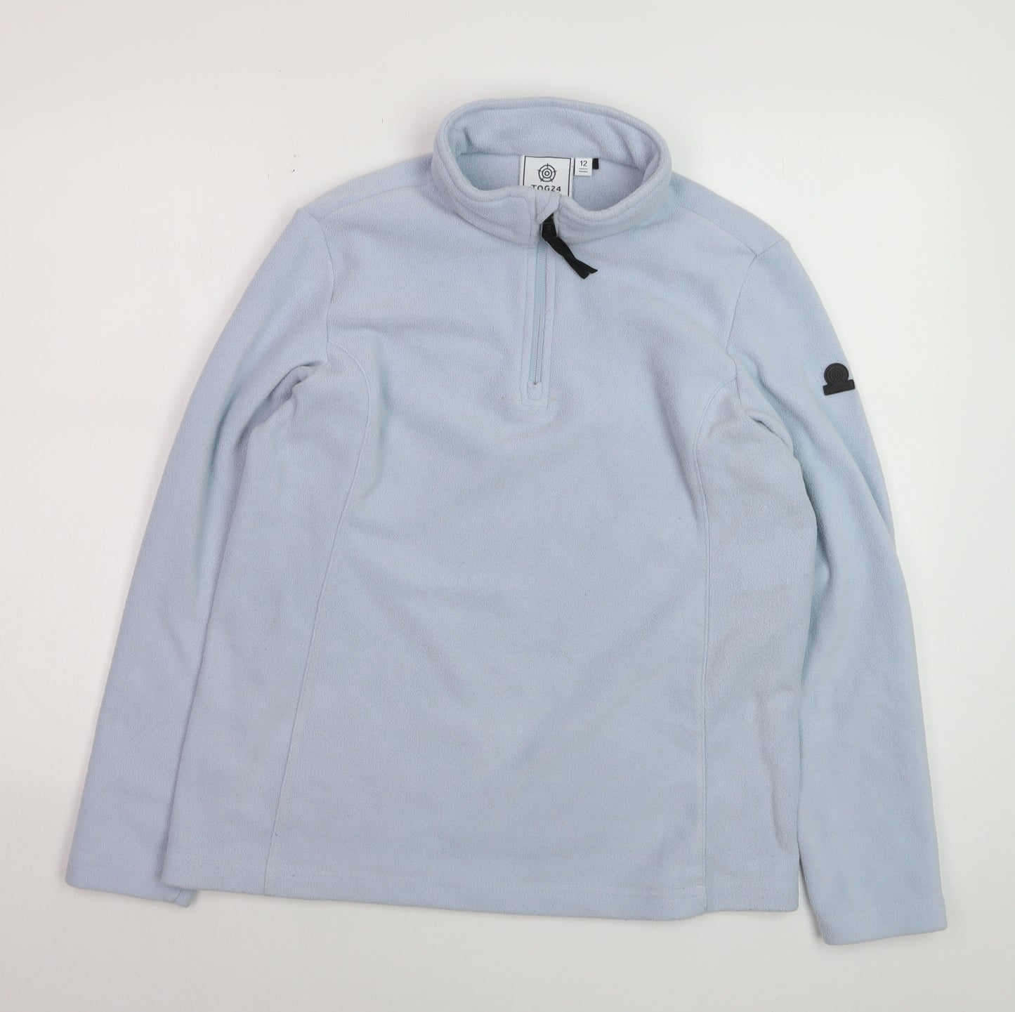 TOG24 Women Blue Fleece 1/2 Zip Pullover Sweatshirt Size 12
