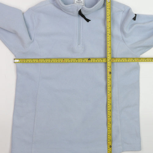 TOG24 Women Blue Fleece 1/2 Zip Pullover Sweatshirt Size 12