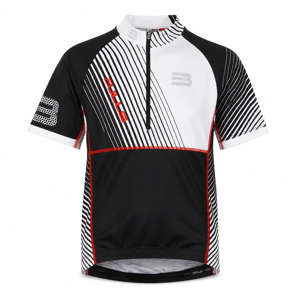 Bulls Boys Black Cycling Jersey 1/4 Zip Short Sleeve Size 140